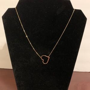 14K Gold Heart Pendant Necklace (16 Inches)